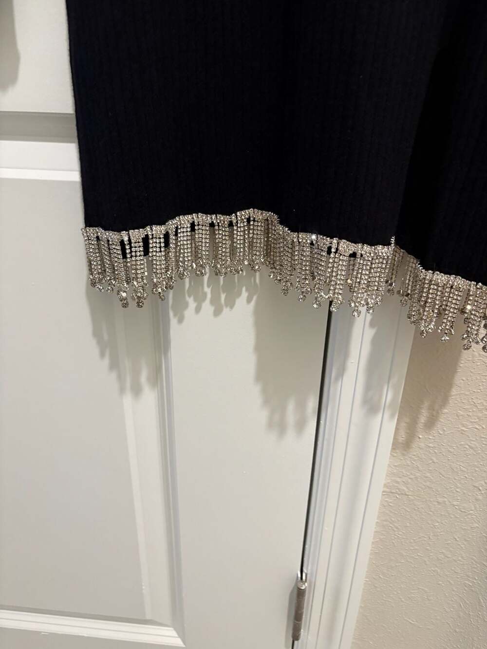 Forever 21 Ribbed Rhinestone Fringe Mini Dress - Picture 2 of 9
